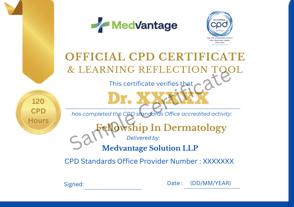 Sample CPD Certificate Dermatology